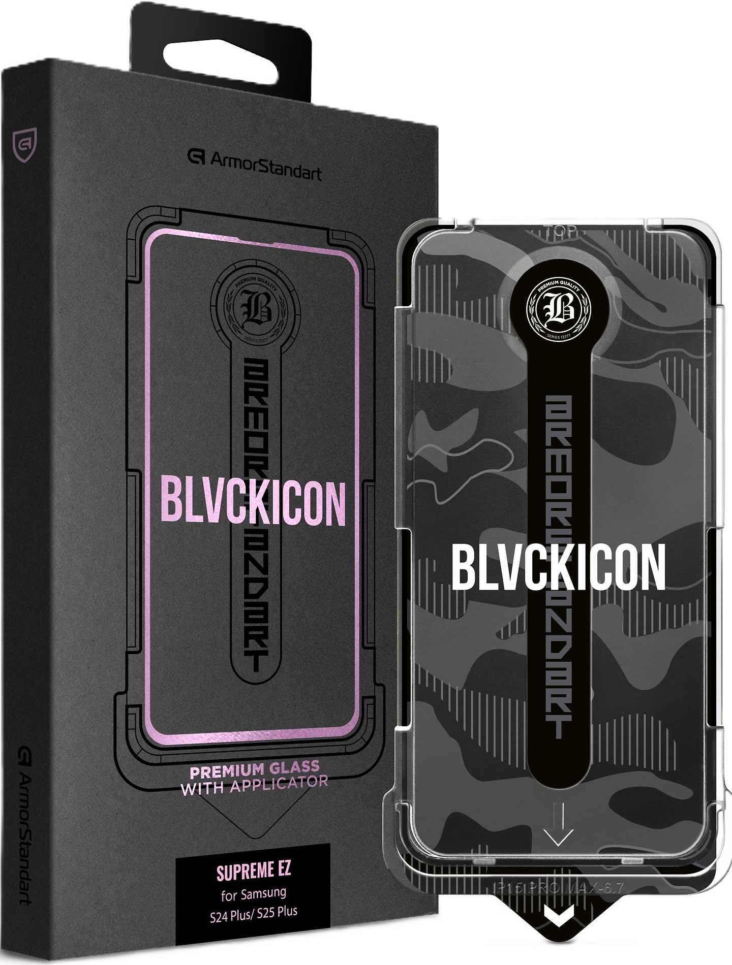 Защитное стекло для смартфона Armorstandart Black Icon Supreme EZ for Samsung S24 Plus/ S25 Plus (ARM91245)